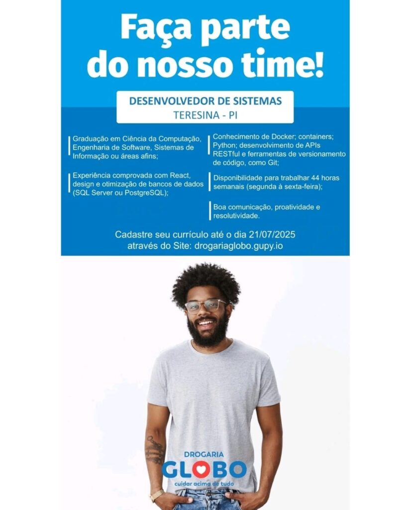 Vaga para Desenvolvedor de Sistemas