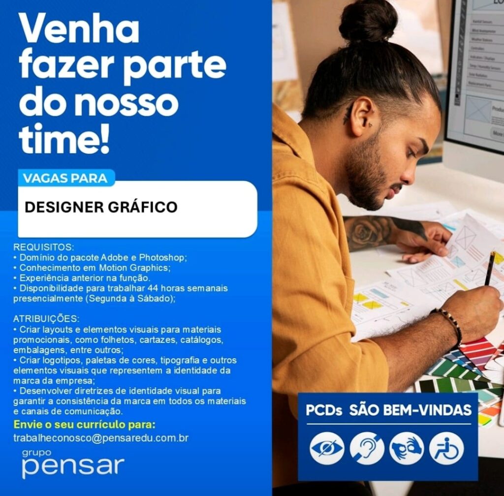 Vaga para Designer Gráfico