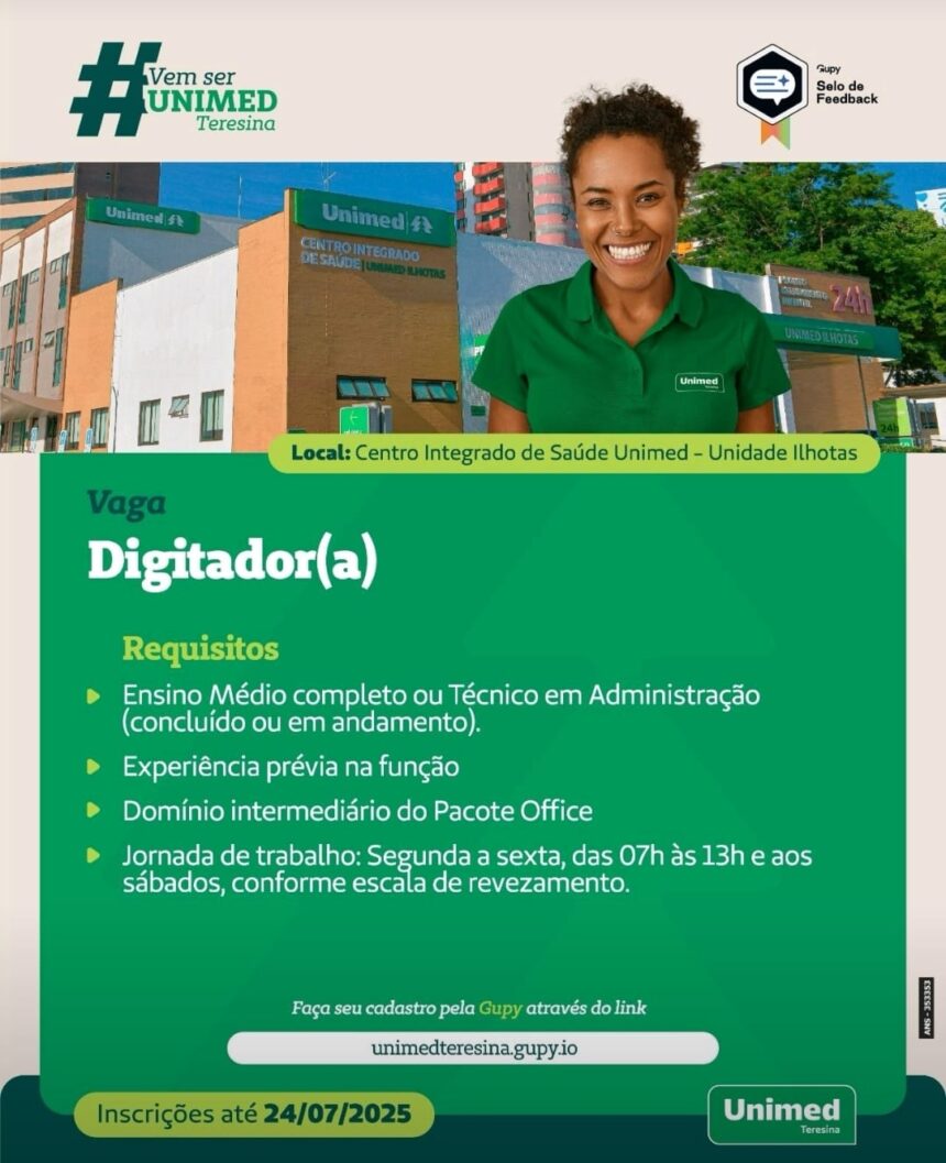Vaga para Digitador(a)