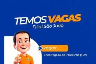 Vaga para Encarregado de Perecíveis (FLV)