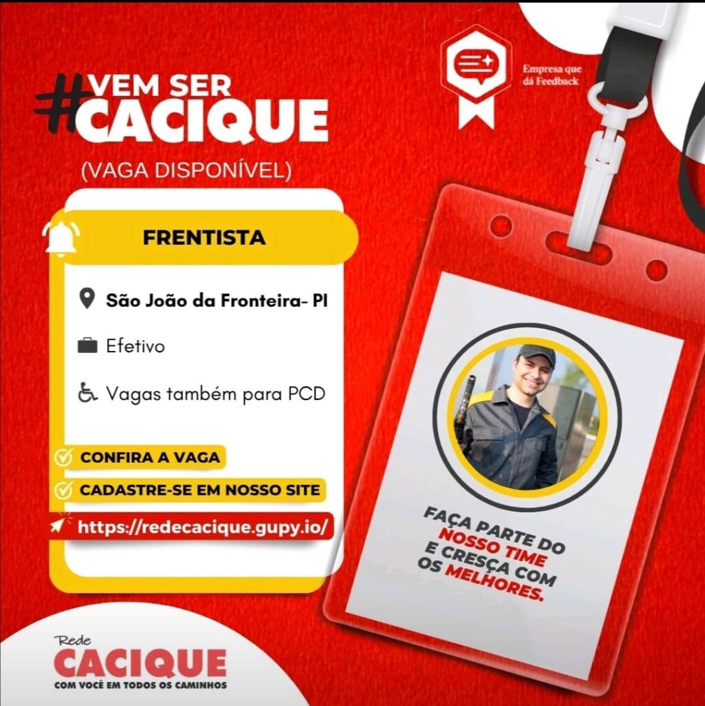 Vaga para Frentista em São João da Fronteira