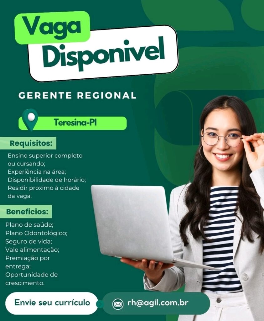 Vaga para Gerente Regional