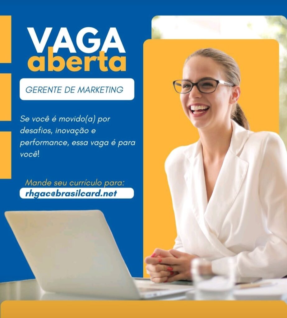 Vaga para Gerente de Marketing