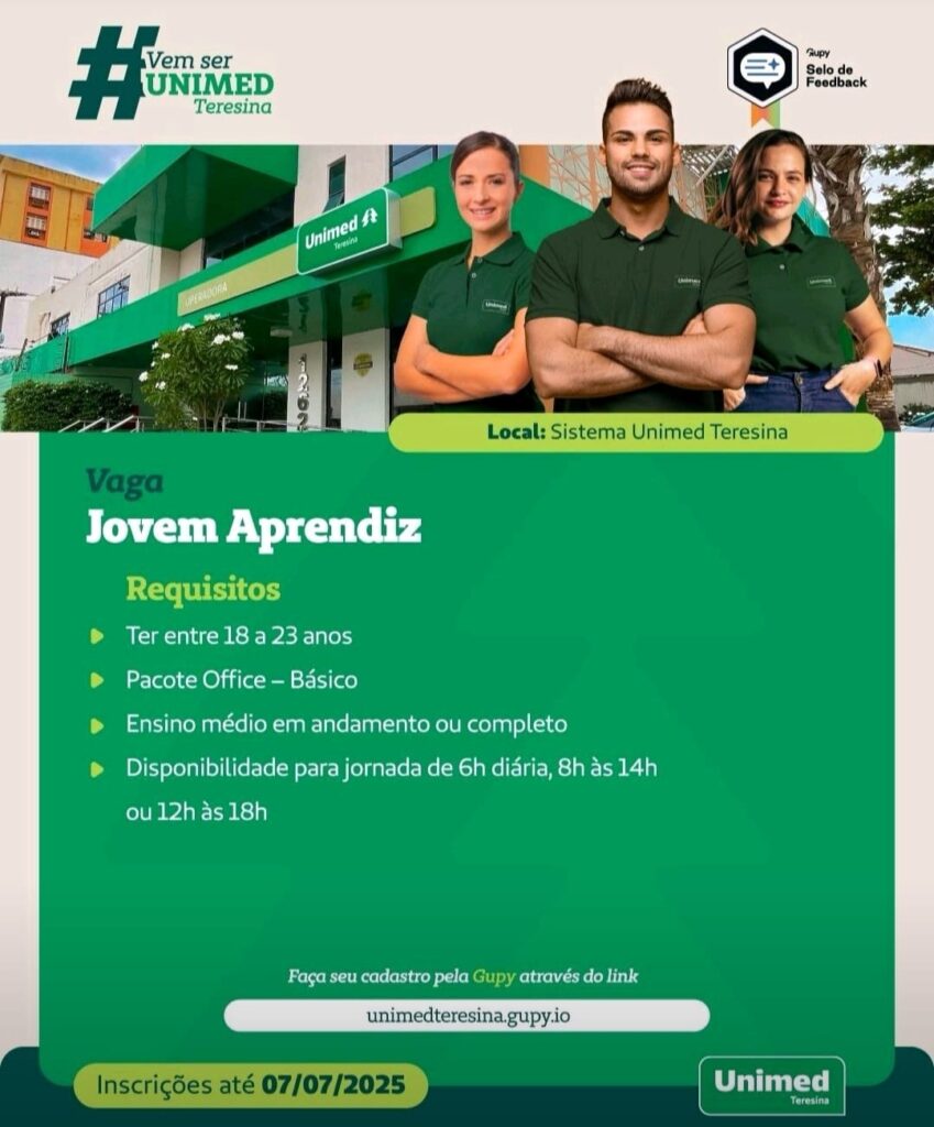 Vaga para Jovem Aprendiz