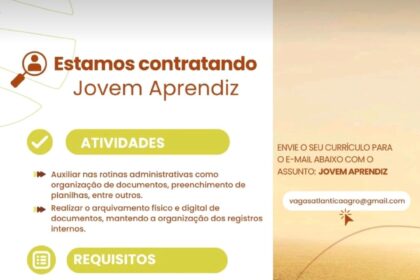 Vaga para Jovem Aprendiz