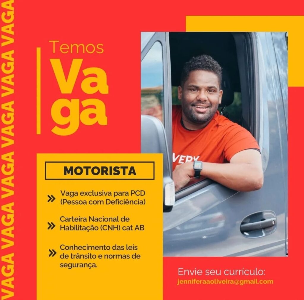 Vaga para Motorista (PCD)