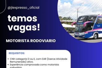 Vaga para Motorista Rodoviário