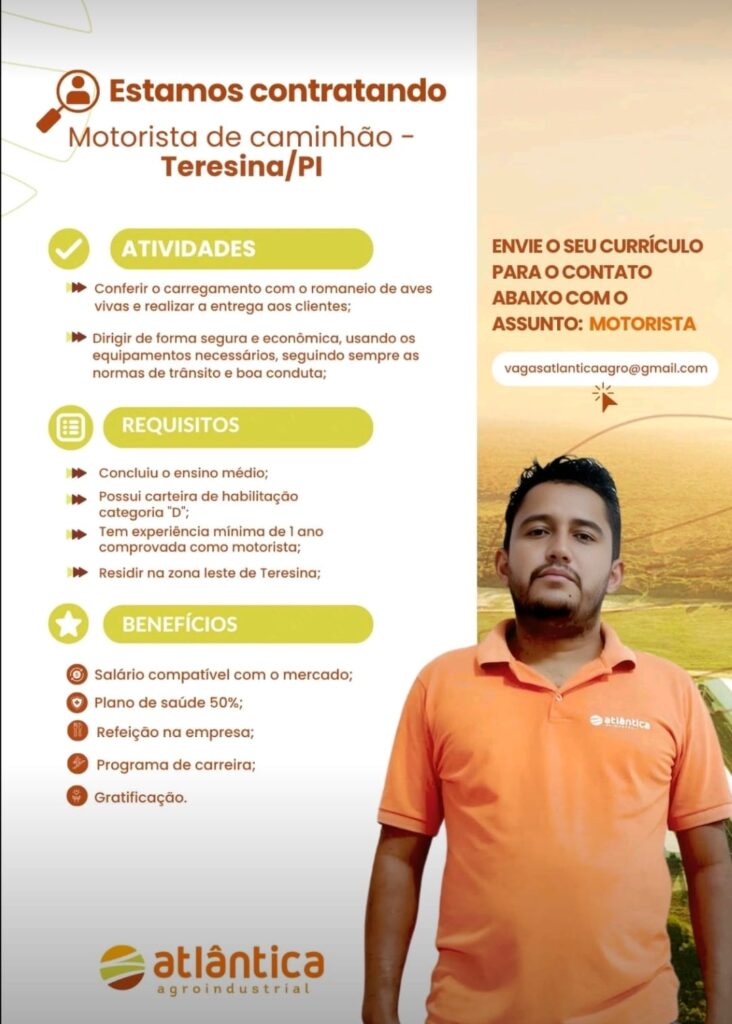 Vaga para Motorista de Caminhão
