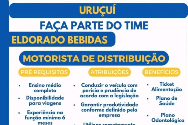 Vaga para Motorista de Distribuição