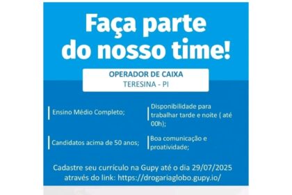 Vaga para Operador de Caixa