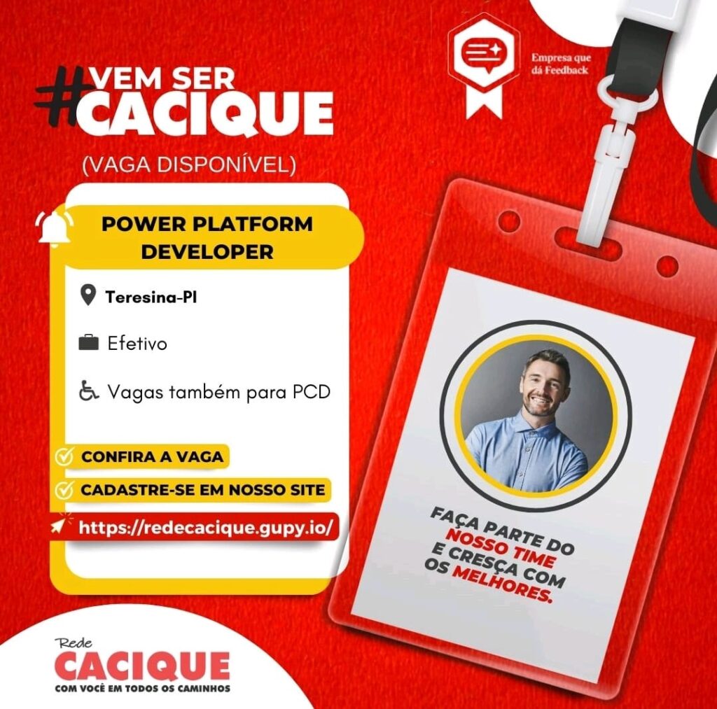 Vaga para Power Platform Developer 