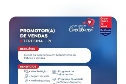 Vaga para Promotor(a) de Vendas