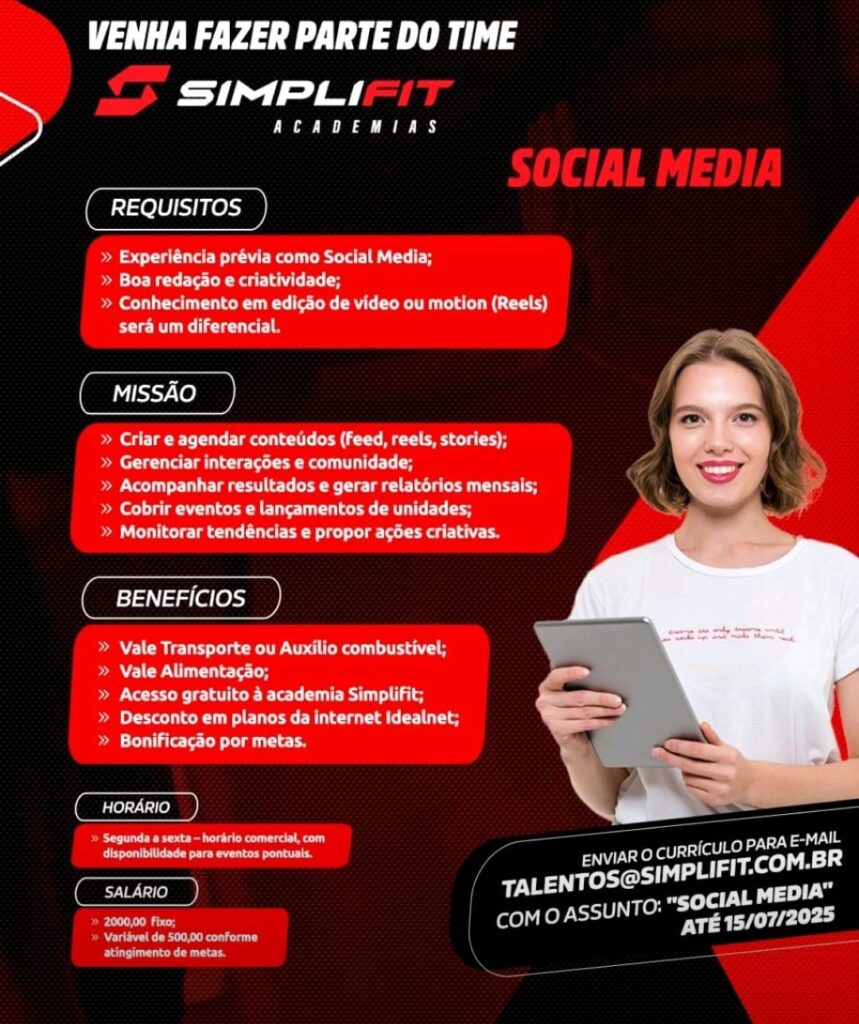 Vaga para Social Media