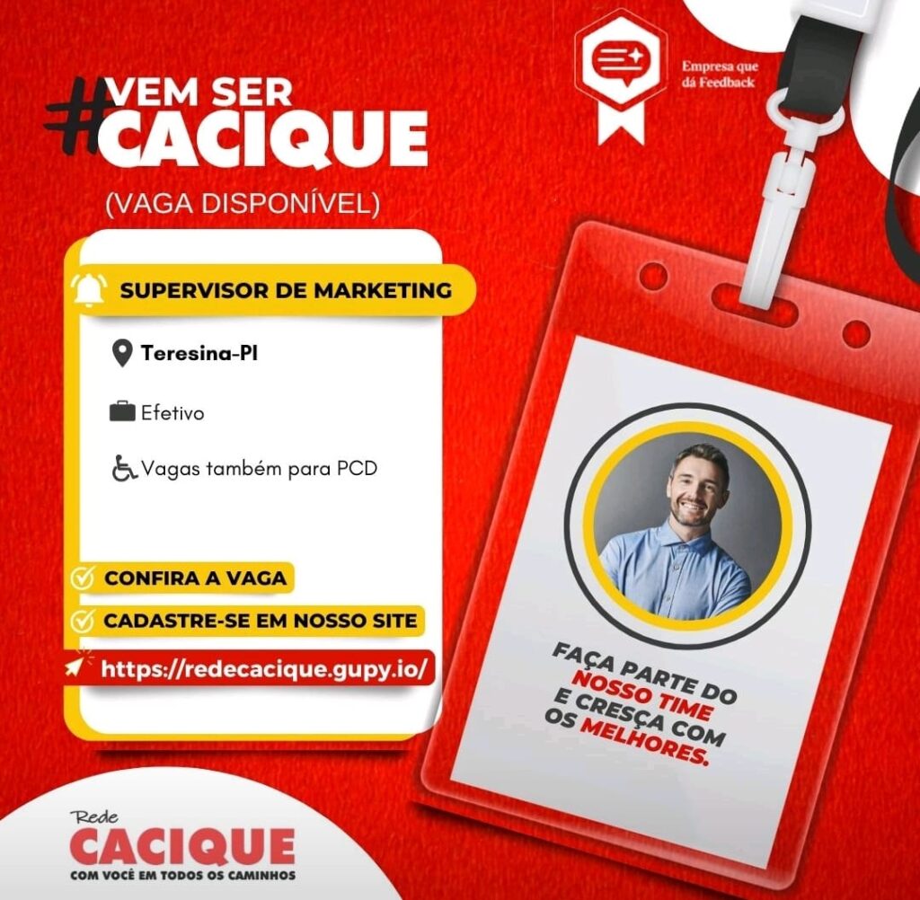 Vaga para Supervisor de Marketing