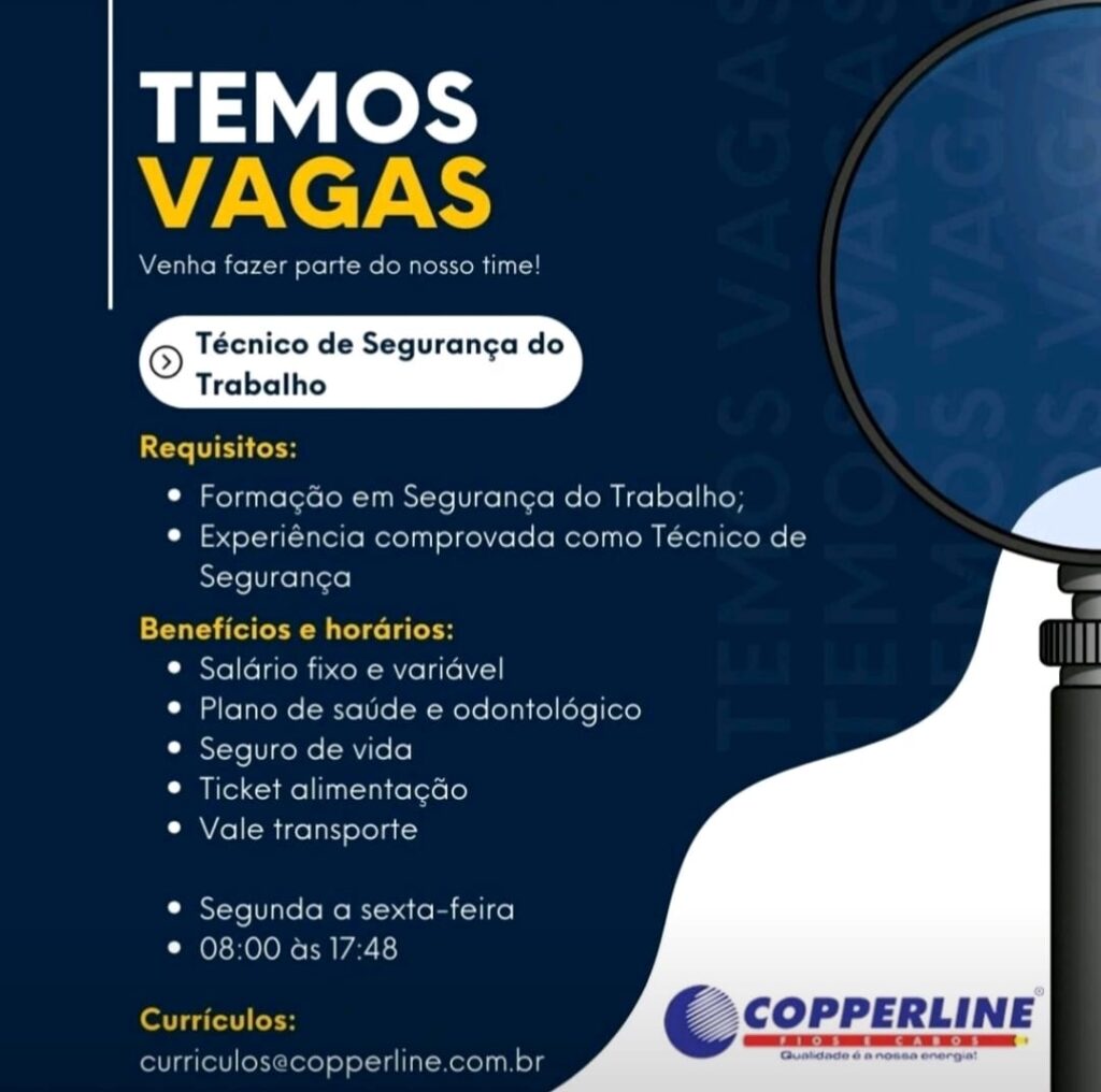 Vaga para Técnico de Segurança do Trabalho