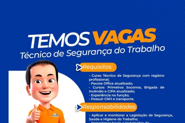 Vaga para Técnico em Segurança do Trabalho