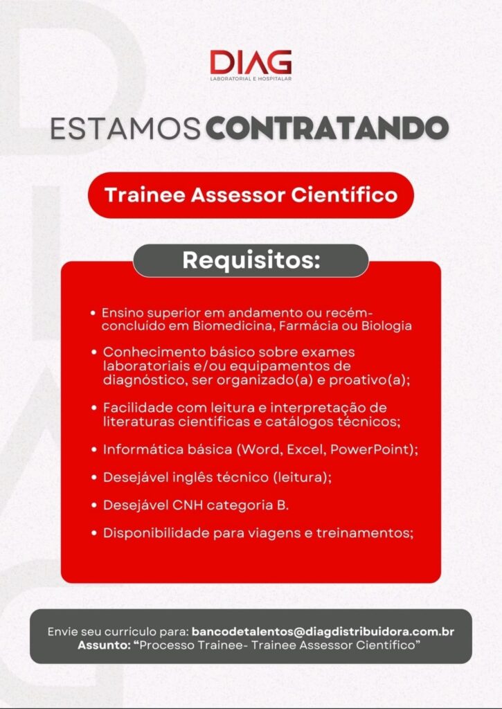 Vaga para Trainee Assessor Científico