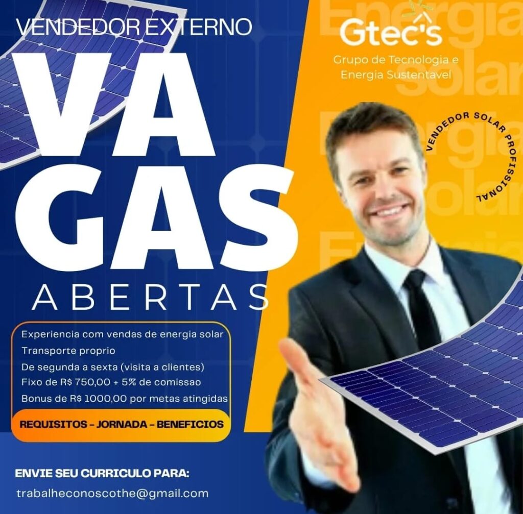Vaga para Vendedor Externo