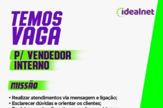 Vaga para Vendedor Interno