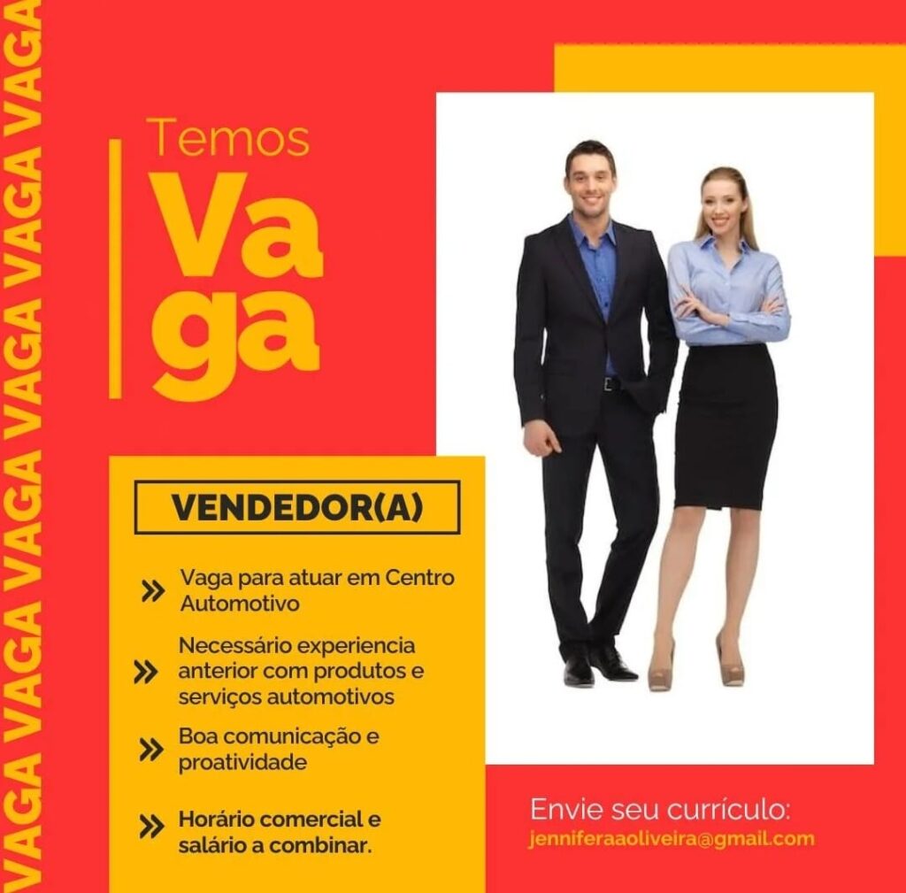 Vaga para Vendedor(a)