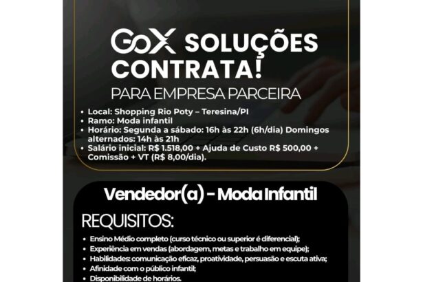 Vaga para Vendedor(a)