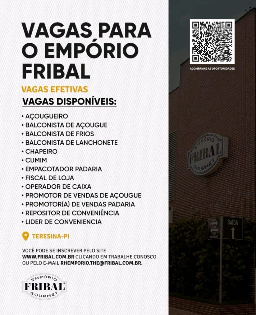 Vagas no Empório Fribal 