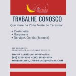 Vagas para Cozinheira, Garçonete e Serviços Gerais
