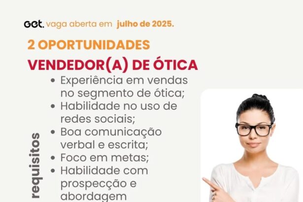 Vagas para Vendedor(a) de Ótica