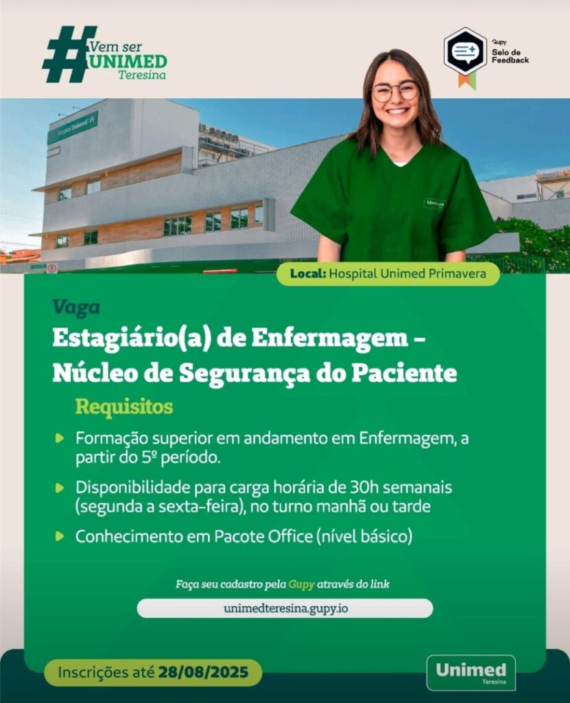 Vaga de Estágio para Enfermagem