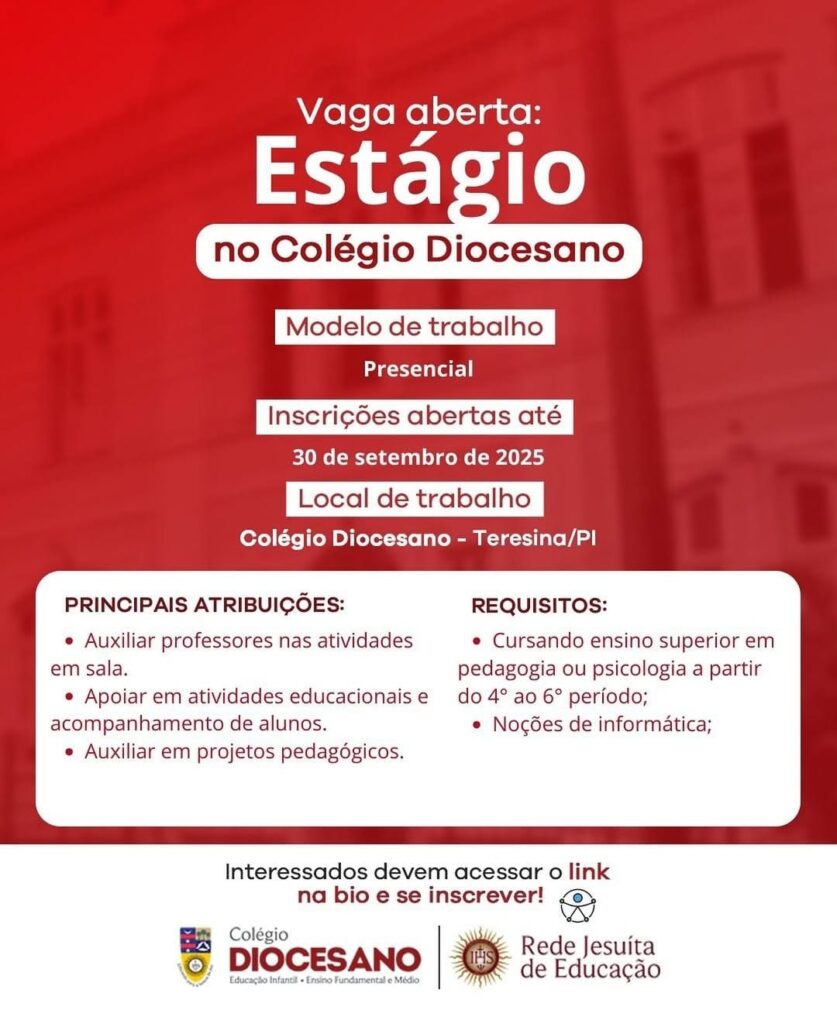 Vaga de Estágio para Ensino Superior