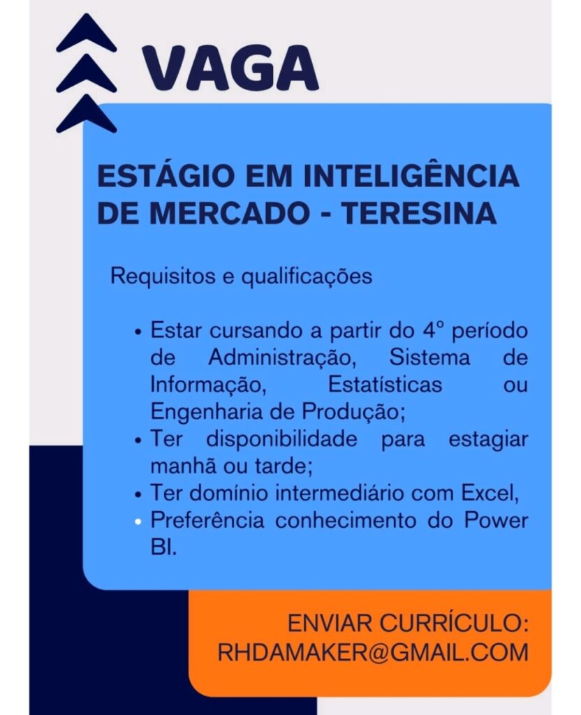 Vaga de Estágio para Inteligência de Mercado