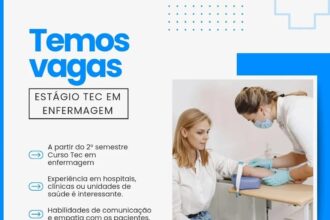 Vaga de Estágio para Técnico em Enfermagem