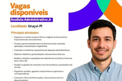 Vaga para Analista Administrativo JR