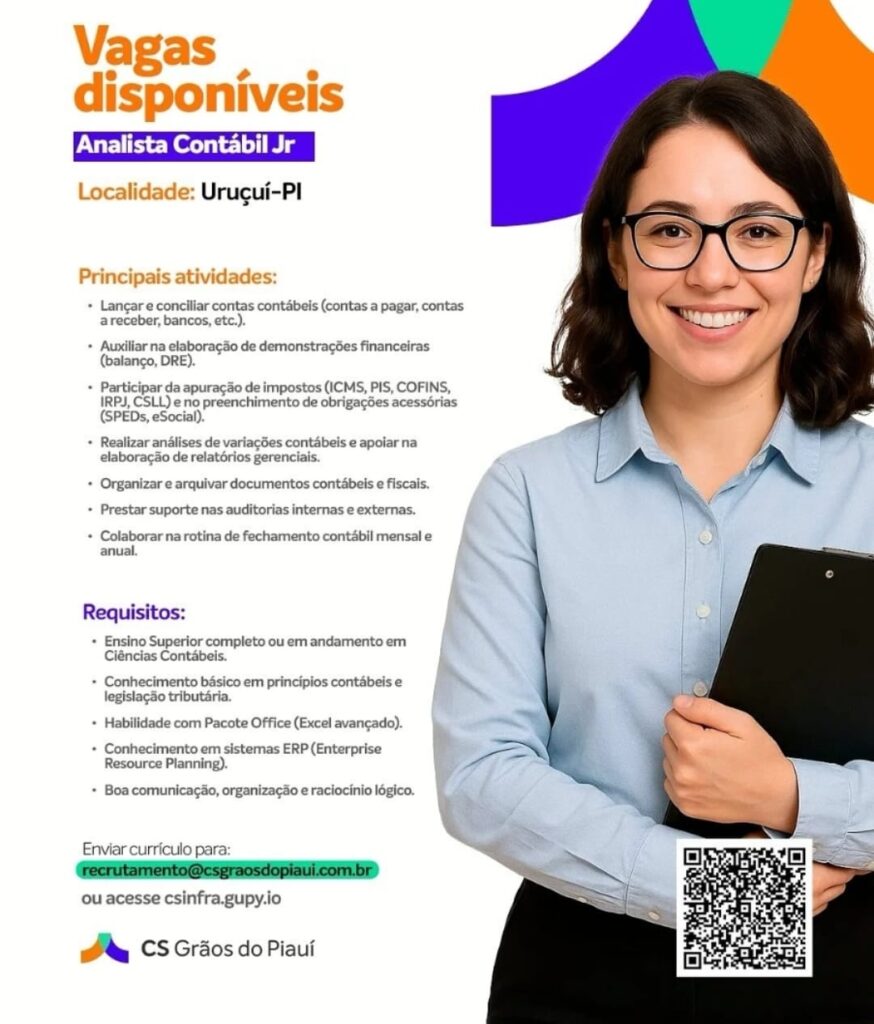 Vaga para Analista Contábil JR