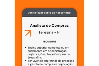 Vaga para Analista de Compras
