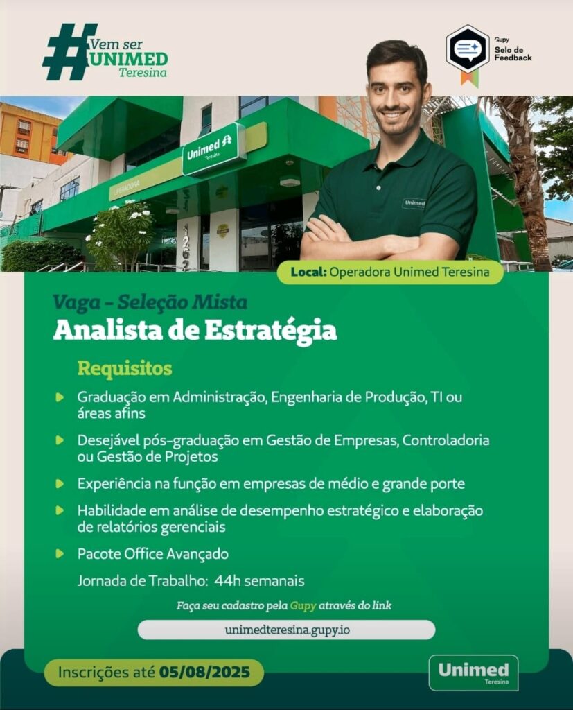 Vaga para Analista de Estratégia