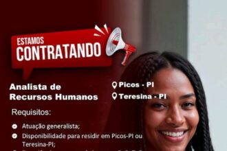 Vaga para Analista de RH em Teresina e Picos