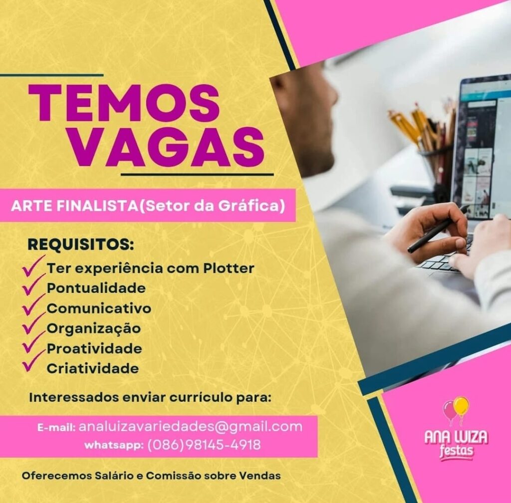 Vaga para Arte Finalista