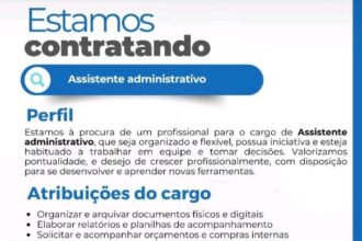 Vaga para Assistente Administrativo