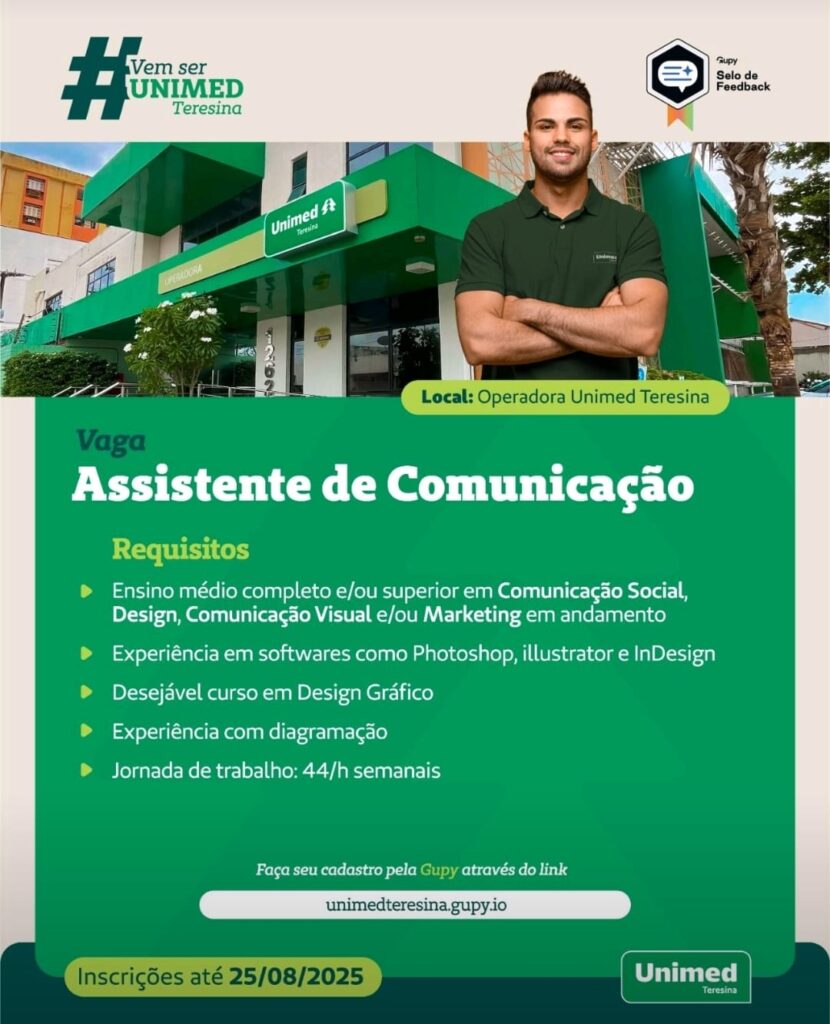 Vaga para Assistente de Comunicação