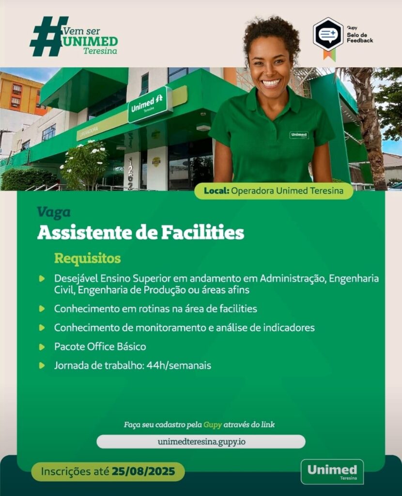 Vaga para Assistente de Facilities