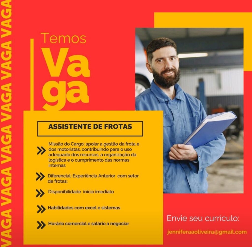 Vaga para Assistente de Frotas