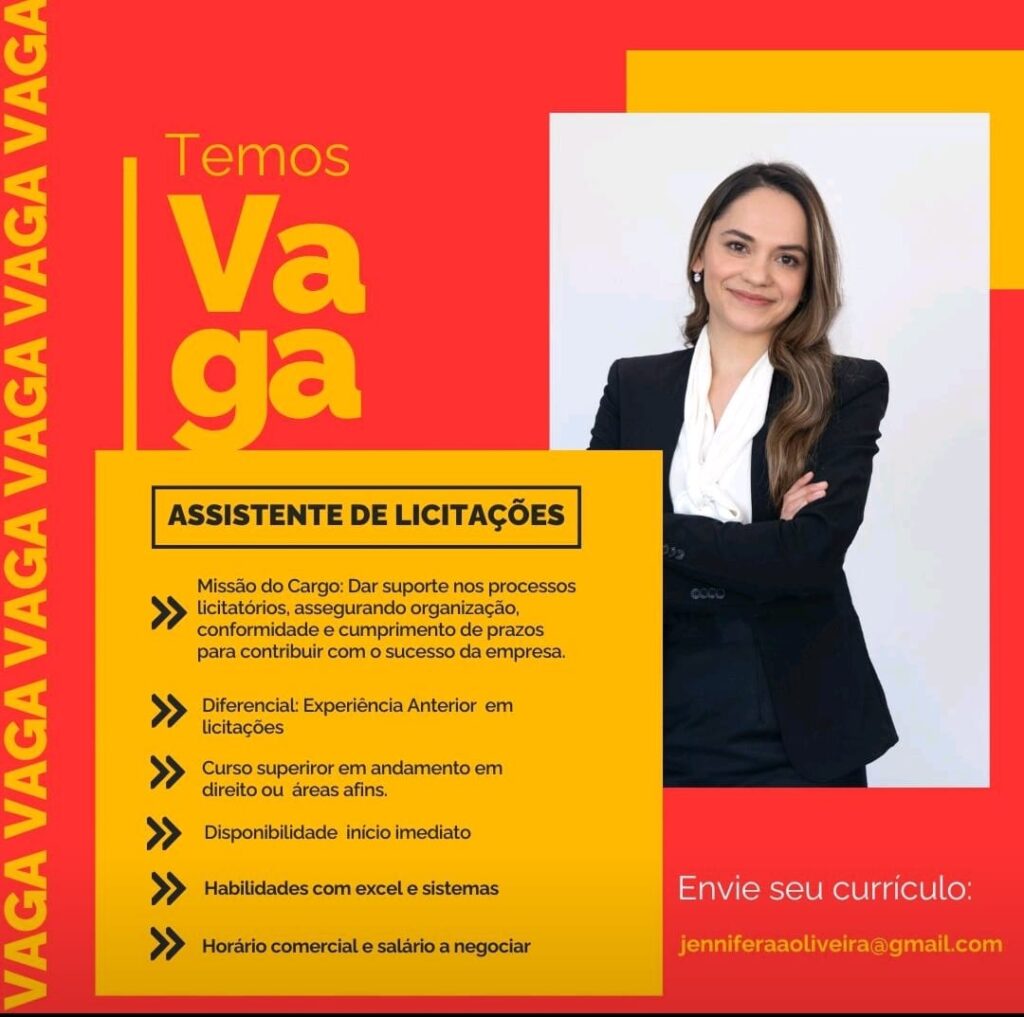 Vaga para Assistente de Licitações