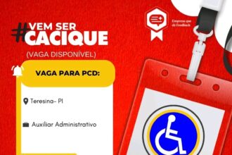 Vaga para Auxiliar Administrativo (PCD)