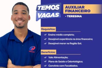 Vaga para Auxiliar Financeiro