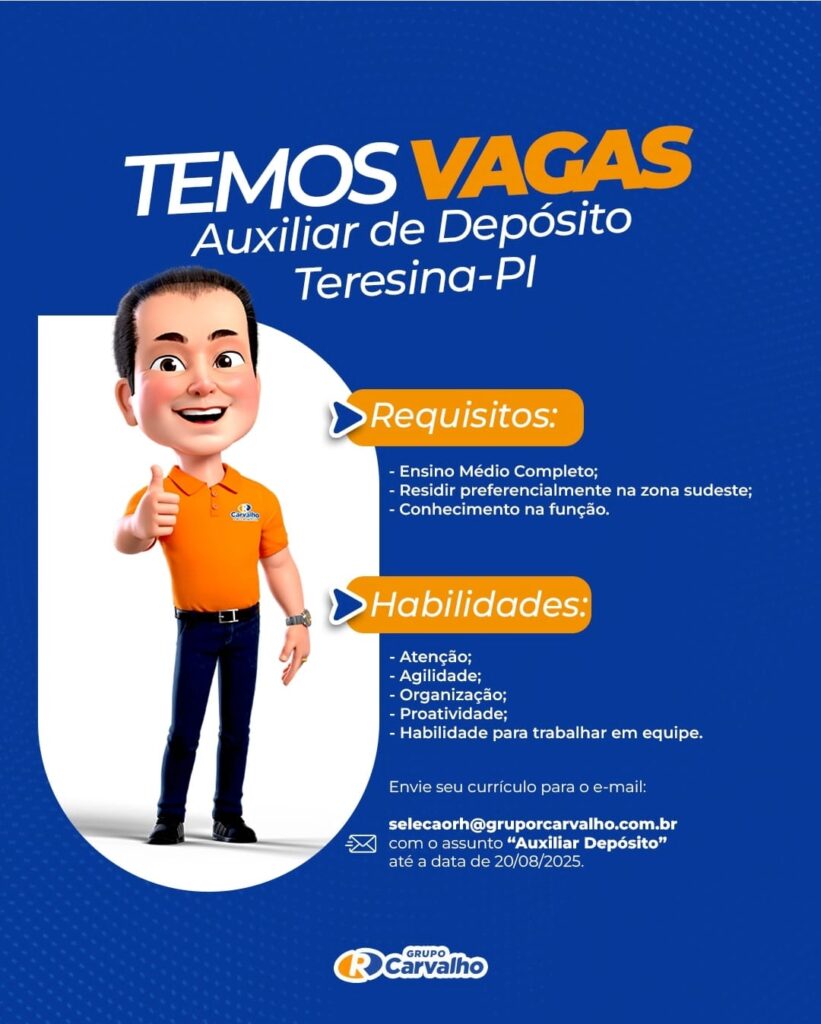 Vaga para Auxiliar de Depósito