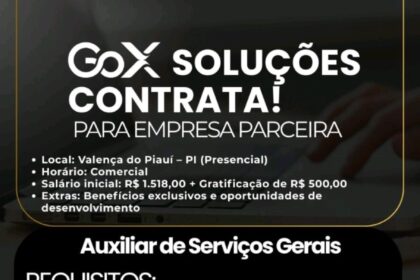Vaga para Auxiliar de Serviços Gerais