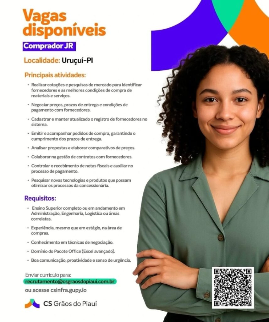 Vaga para Comprador JR