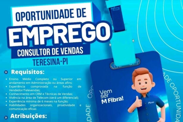 Vaga para Consultor de Vendas