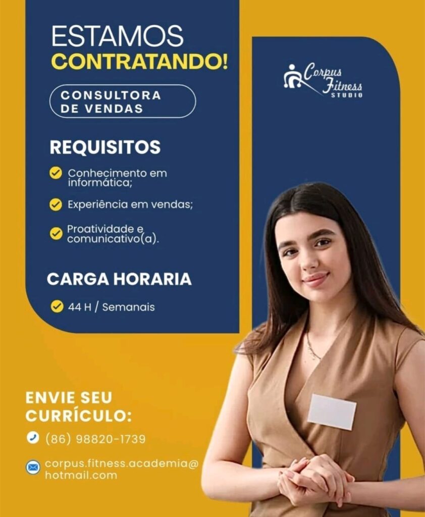 Vaga para Consultora de Vendas